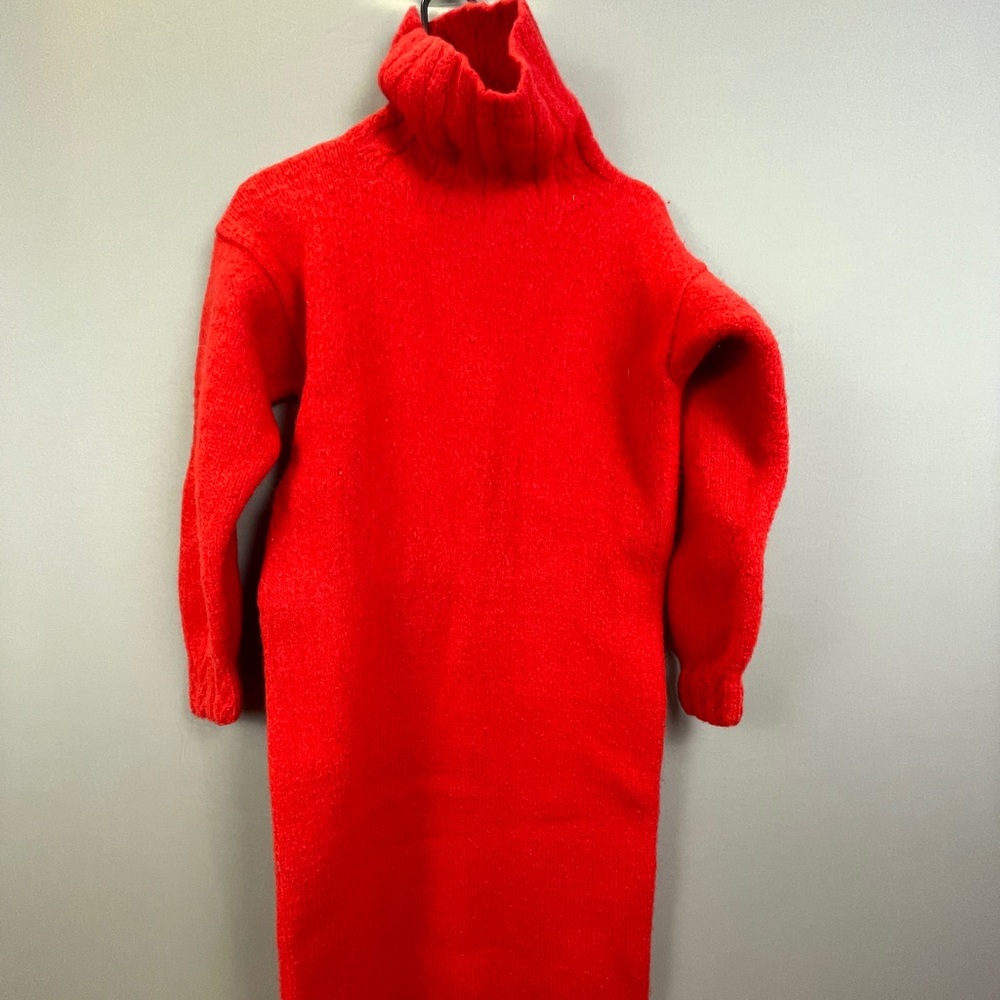 Vintage Medium Red Sweater Dress